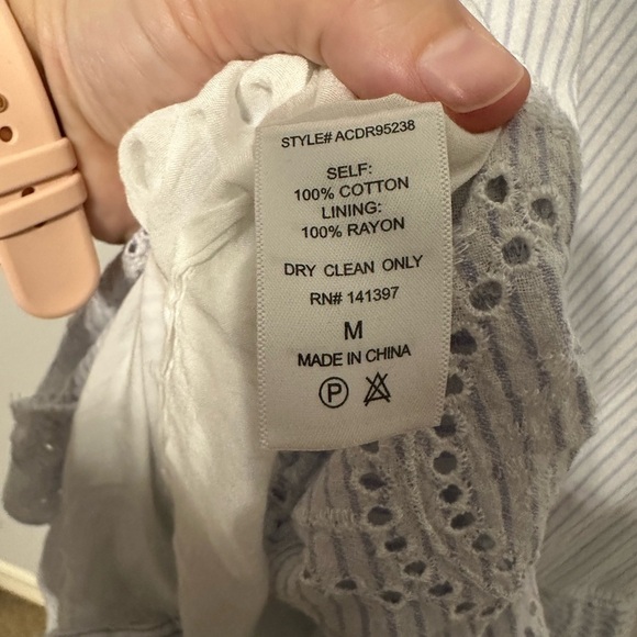 Astr The Label Off the Shoulder Alyssa Eyelet Dress Size Medium - Picture 8 of 12